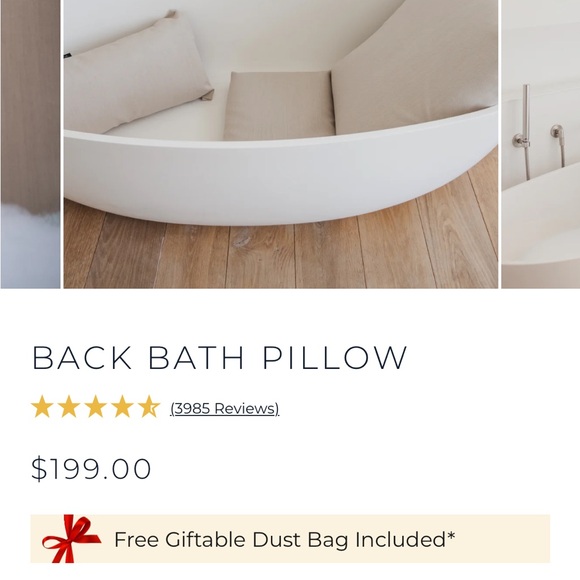 Elegant Cream Bath Pillow - Picture 2 of 5